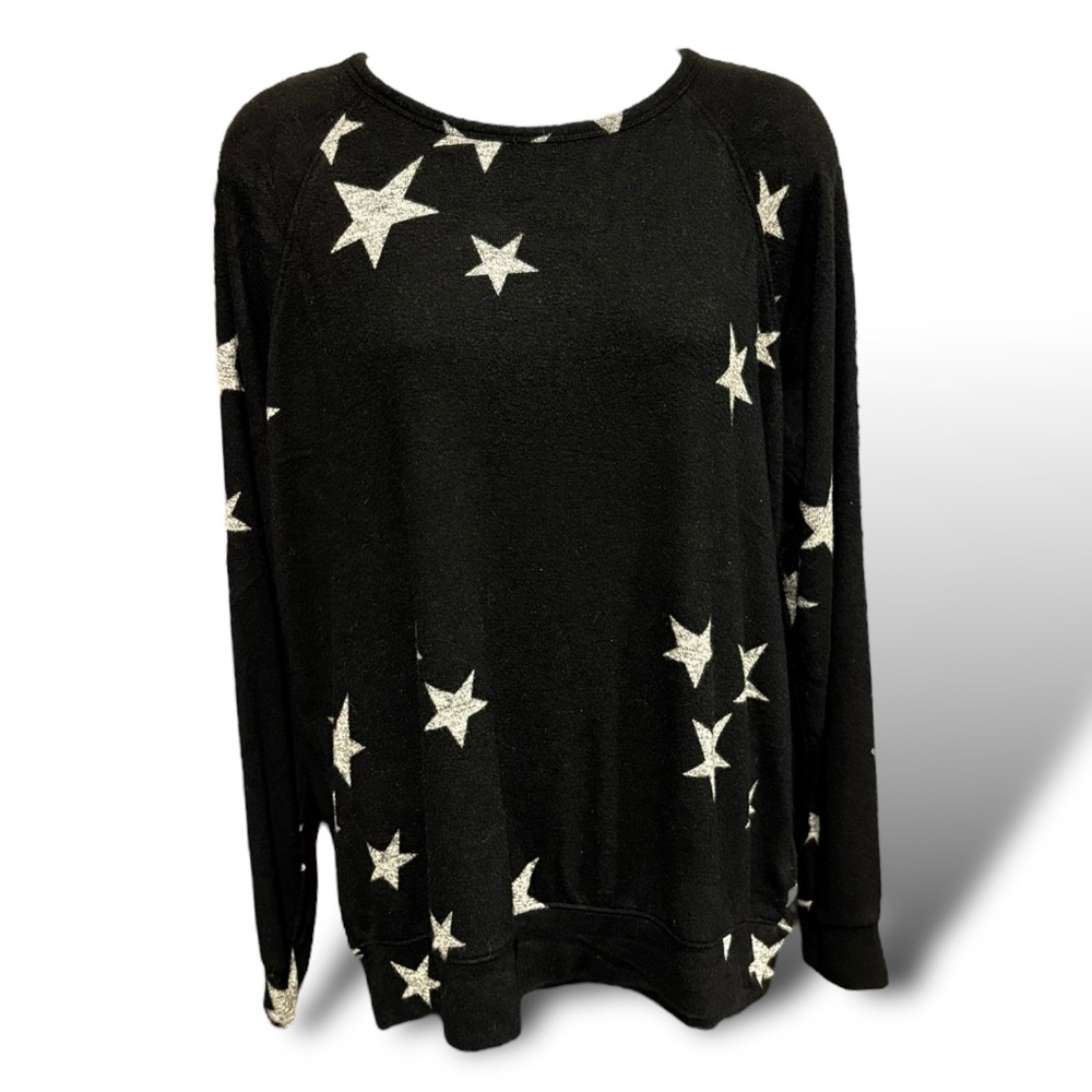 Buffalo‎ David Bitton Raglan Star Sweater - Black - Women's / Juniors' - Size M